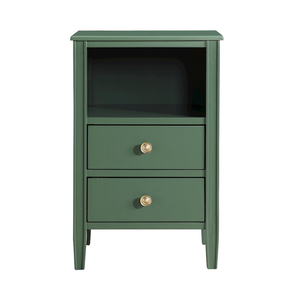 Winsley 2-drawer storage Nightstand - Vintage Green