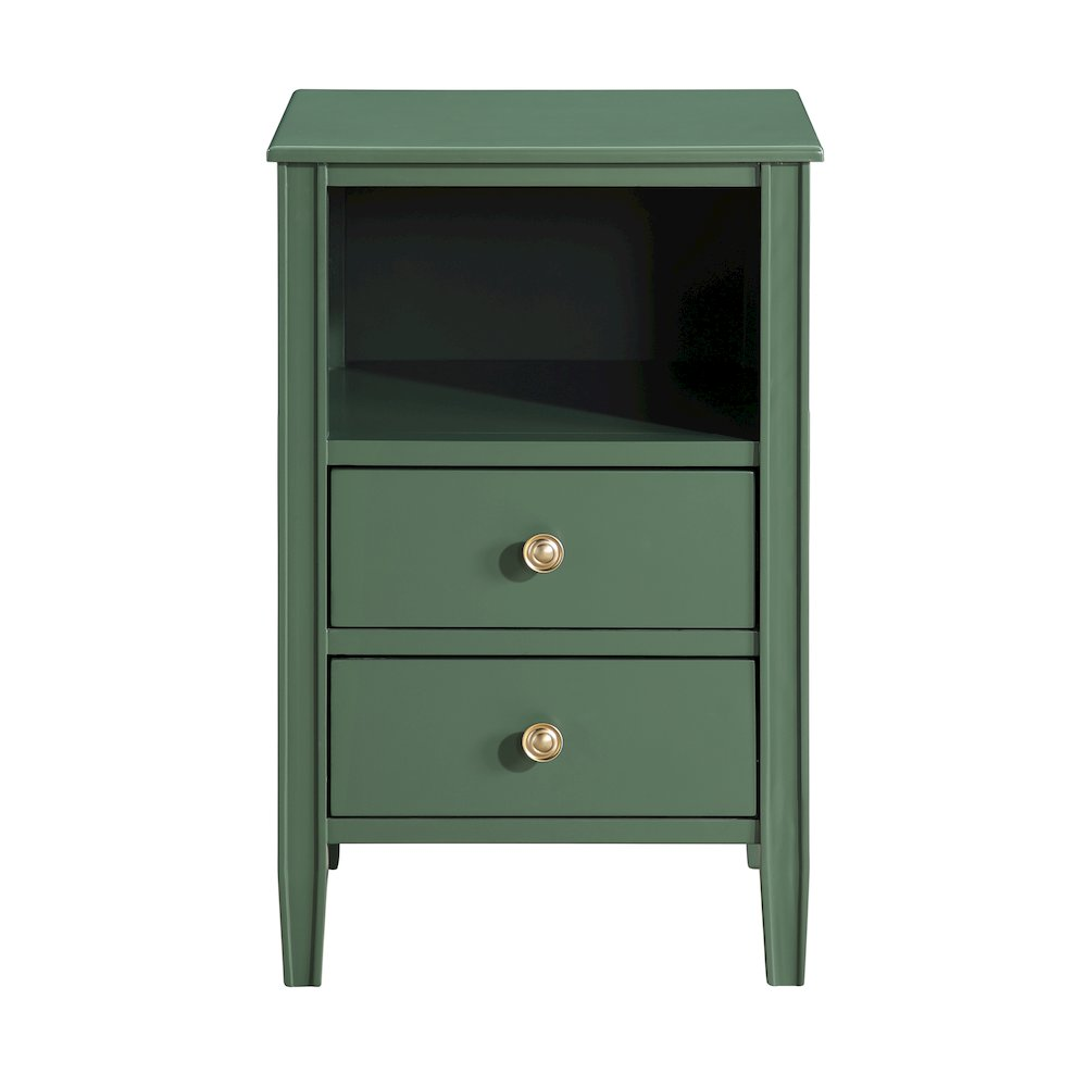 Winsley 2-drawer storage Nightstand - Vintage Green