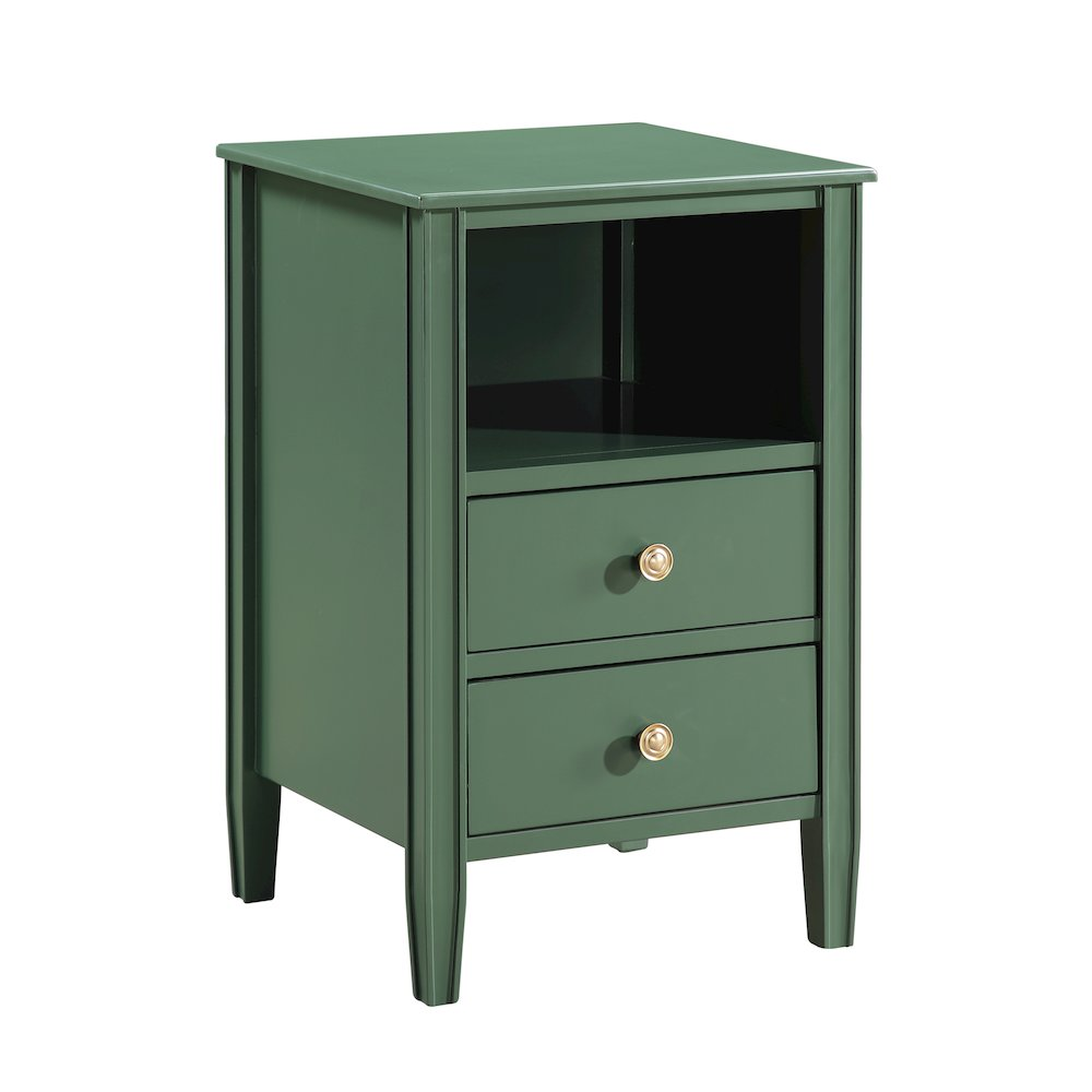 Winsley 2-drawer storage Nightstand - Vintage Green