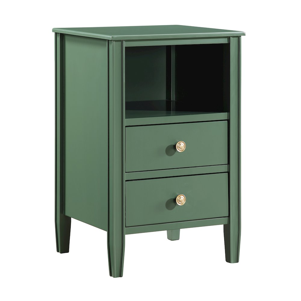 Winsley 2-drawer storage Nightstand - Vintage Green