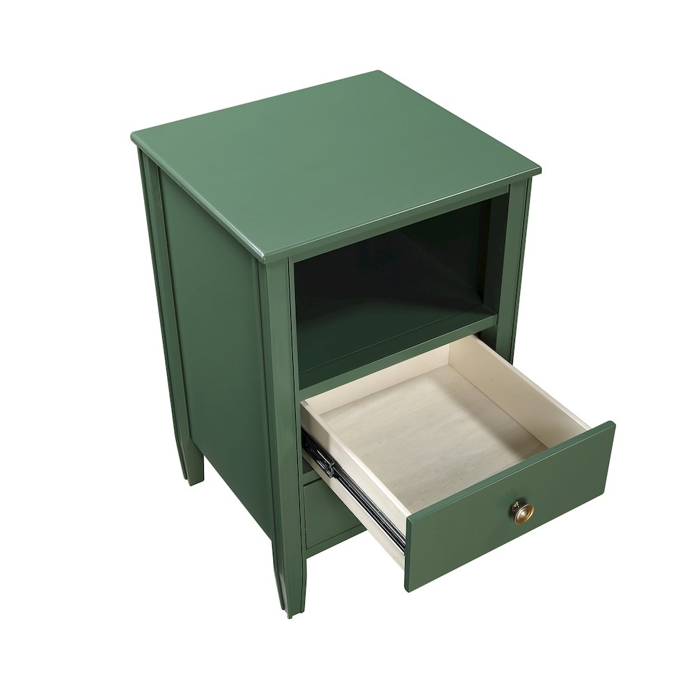 Winsley 2-drawer storage Nightstand - Vintage Green