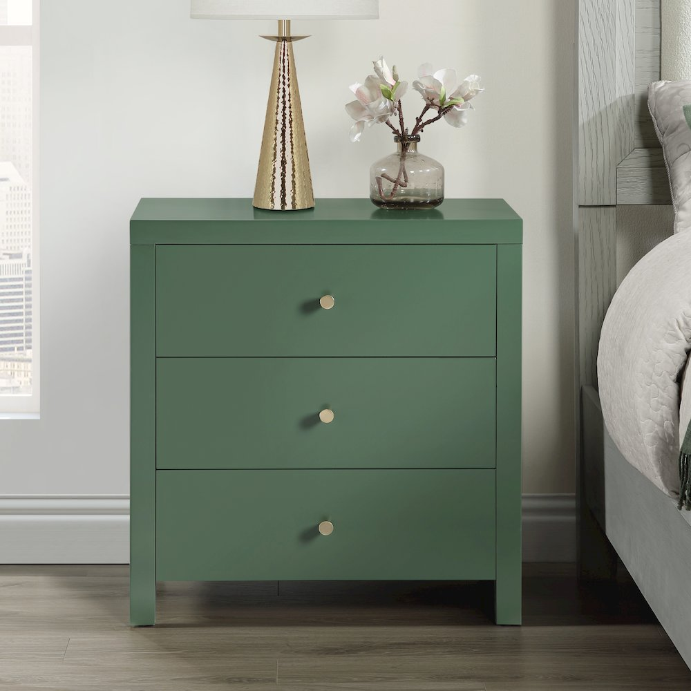 Nolan 3-drawer Nightstand - Vintage Green