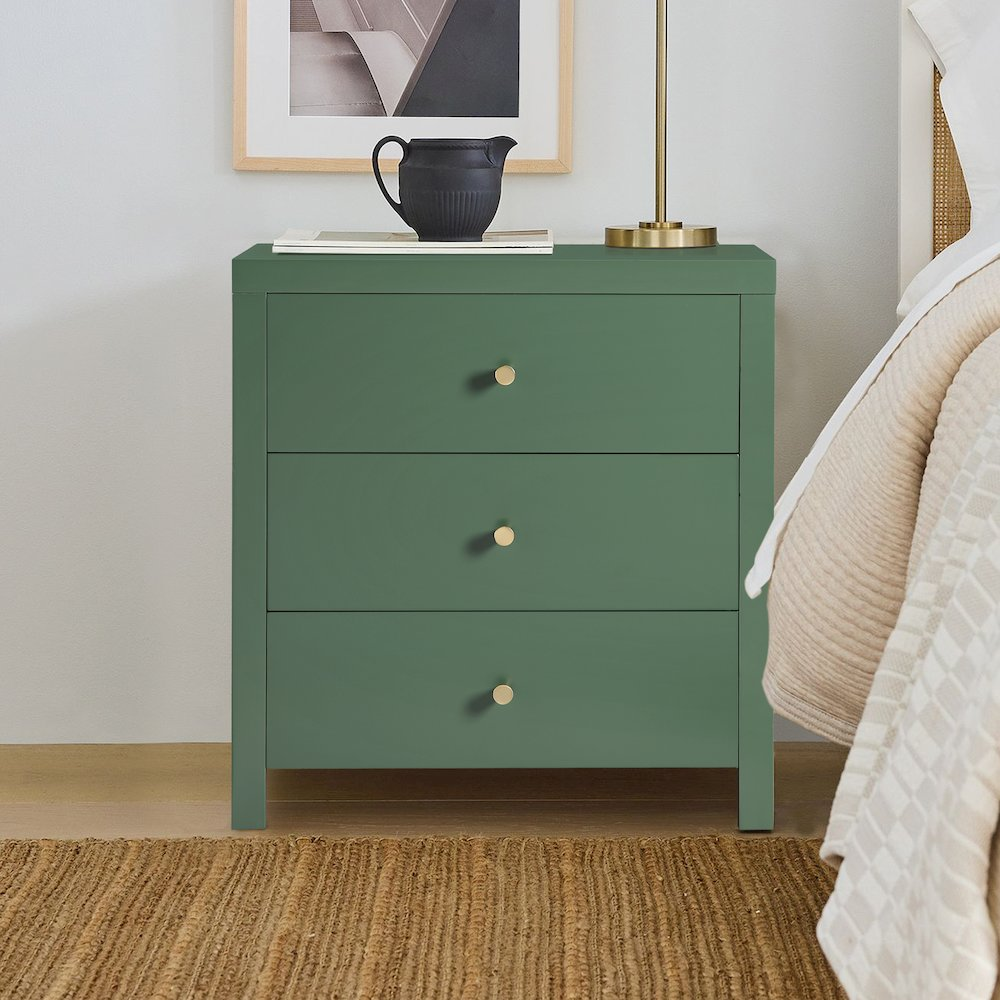 Nolan 3-drawer Nightstand - Vintage Green