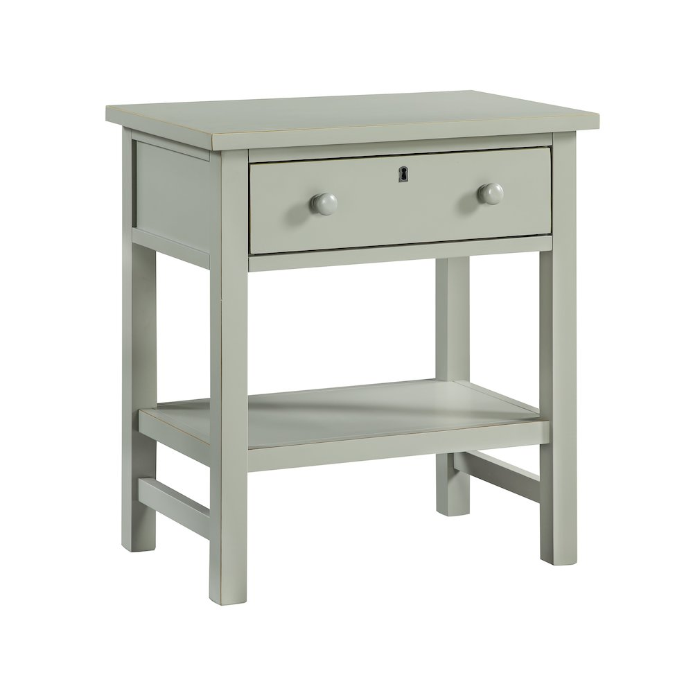 Franklen 1-drawer Storage Nightstand - Antique Gray