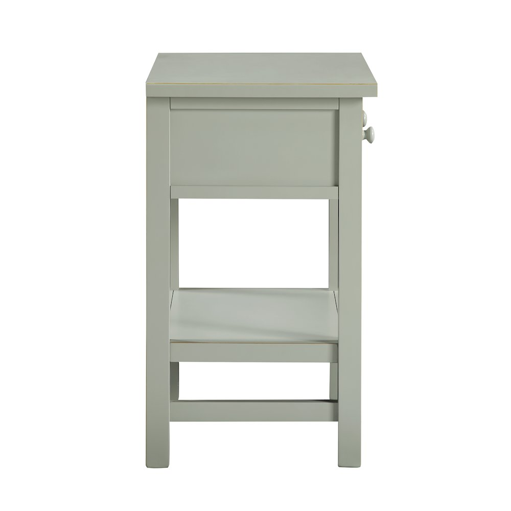 Franklen 1-drawer Storage Nightstand - Antique Gray