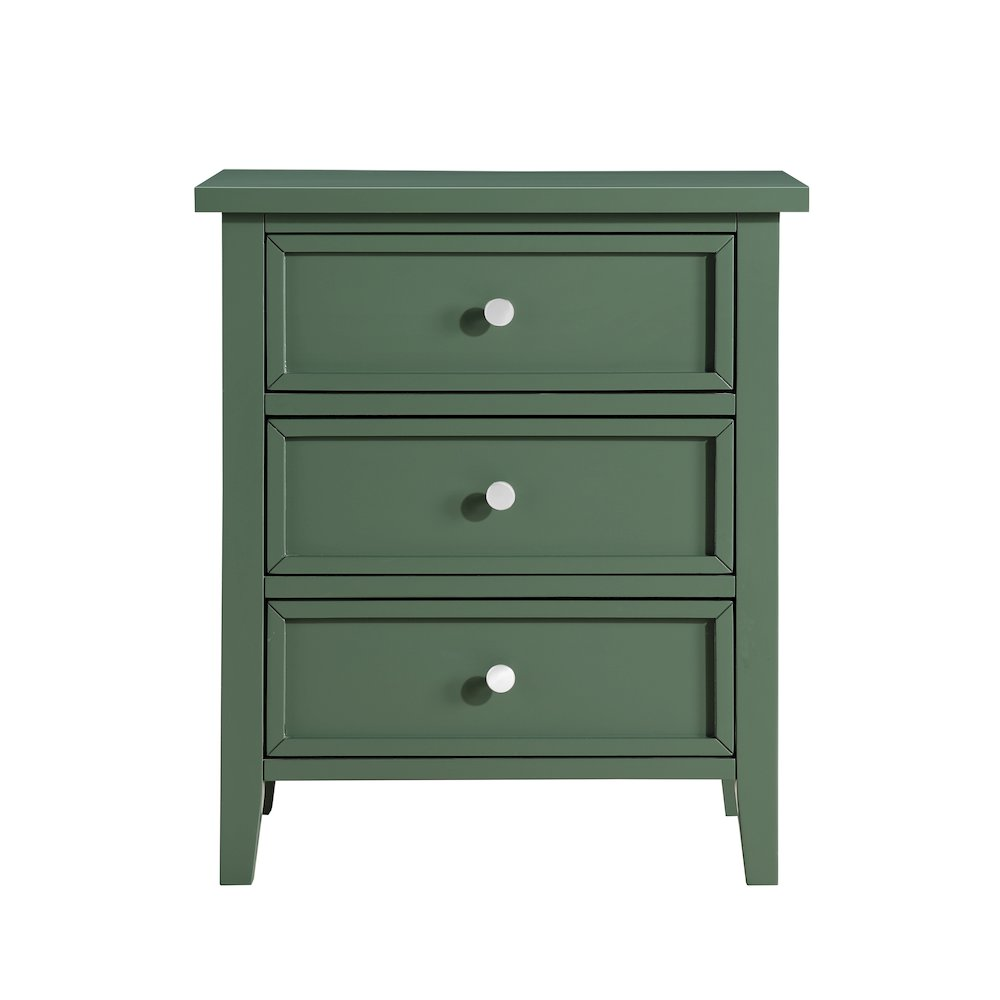 Lennon 3-drawer Nightstand - Vintage Green