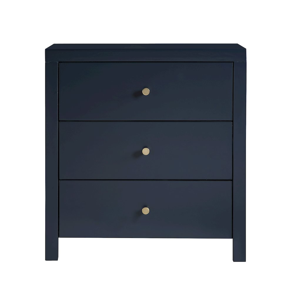 Nolan 3-drawer Nightstand - Midnight Blue