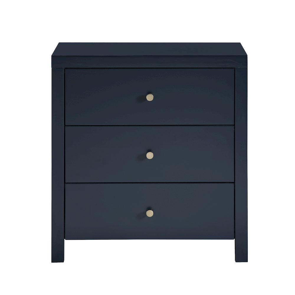 Nolan 3-drawer Nightstand - Midnight Blue