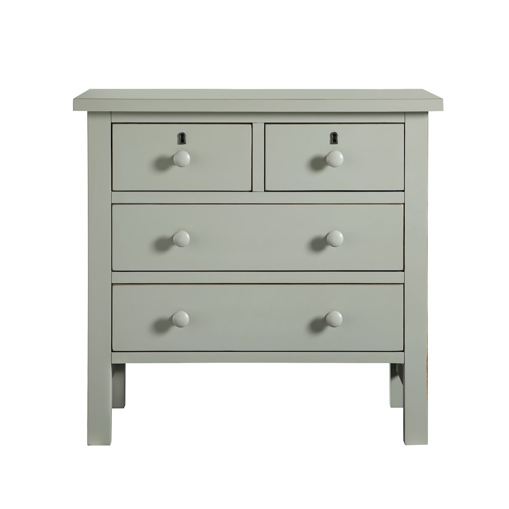 Greenwich 4-drawer Storage Nightstand - Antique Gray