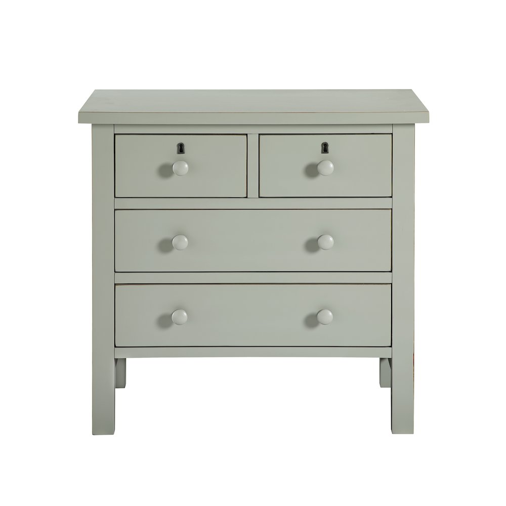 Greenwich 4-drawer Storage Nightstand - Antique Gray