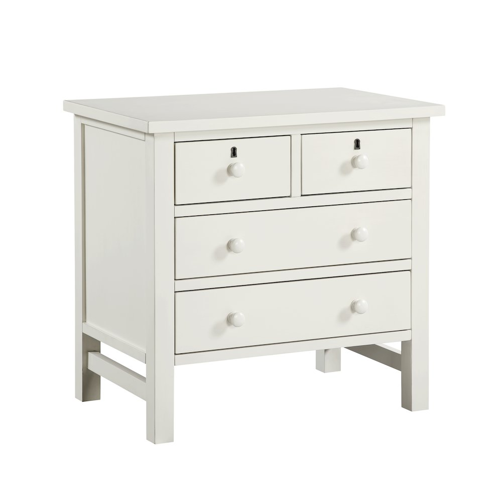 Greenwich 4-drawer Storage Nightstand - Antique White