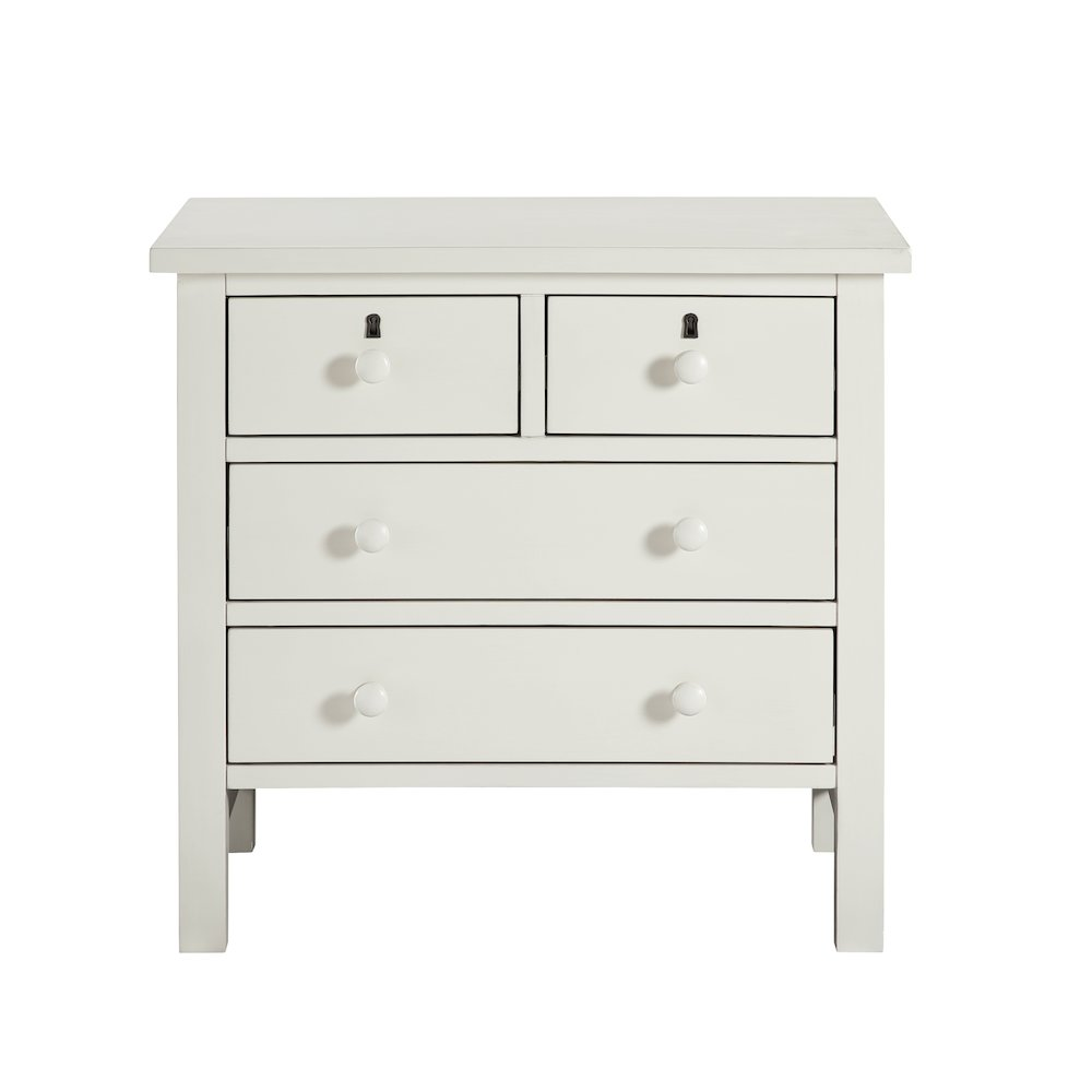 Greenwich 4-drawer Storage Nightstand - Antique White