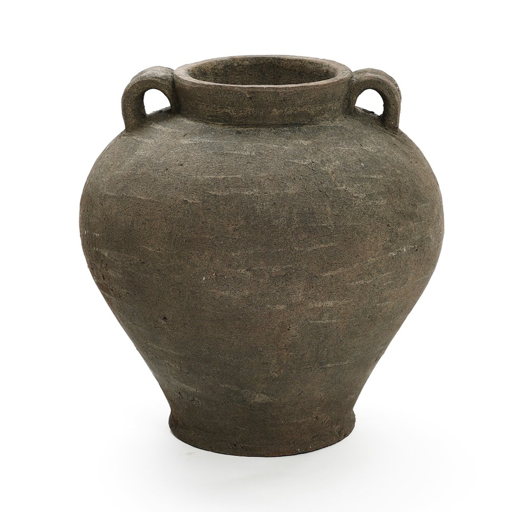 Deb Terracotta Cauldron 14.6-Inch Tall Vase