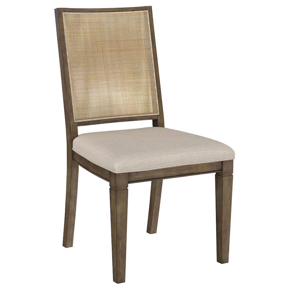 Matisse Woven Rattan Back Dining Side Chair Brown (Set of 2)