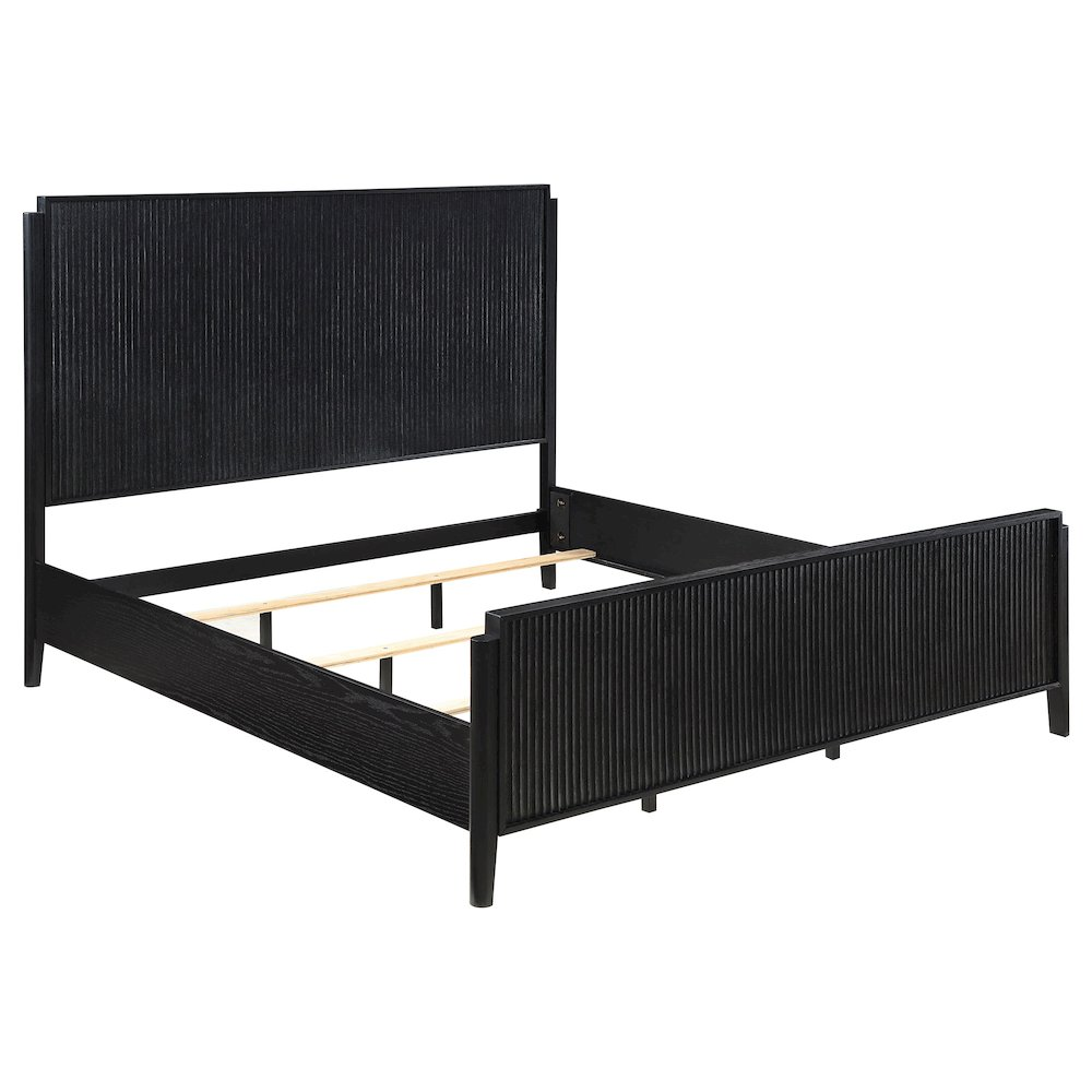 Brookmead Wood California King Panel Bed Black