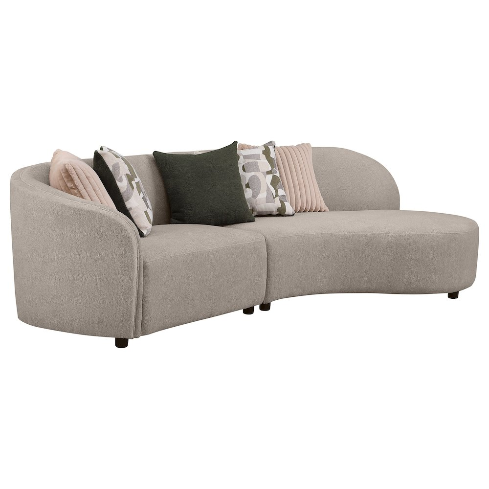 Fayette 3-piece Upholstered Sectional Sofa Greige