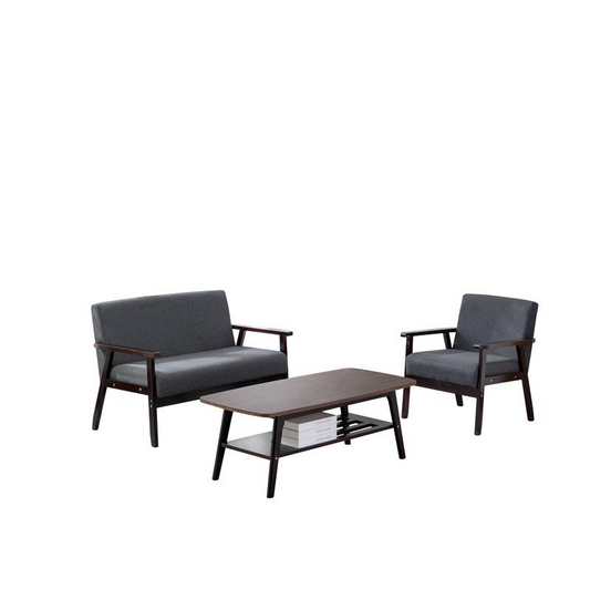 Bahamas Espresso Coffee Table Loveseat Chair Set