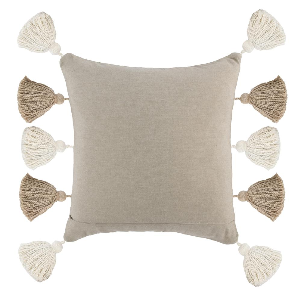 Ricki 100% Handwoven Cotton Throw Pillow in Ivory by Kosas Home