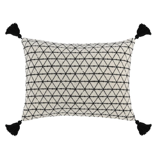 Layla 100% Cotton 14"x 20" Throw Pillow in Ivory by Kosas Home