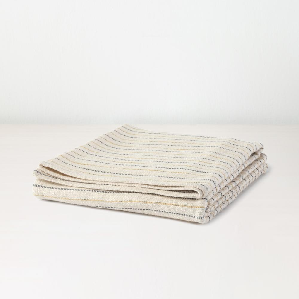 Cindy 100% Cotton 50"x70" Throw Blanket in Ivory by Kosas Home