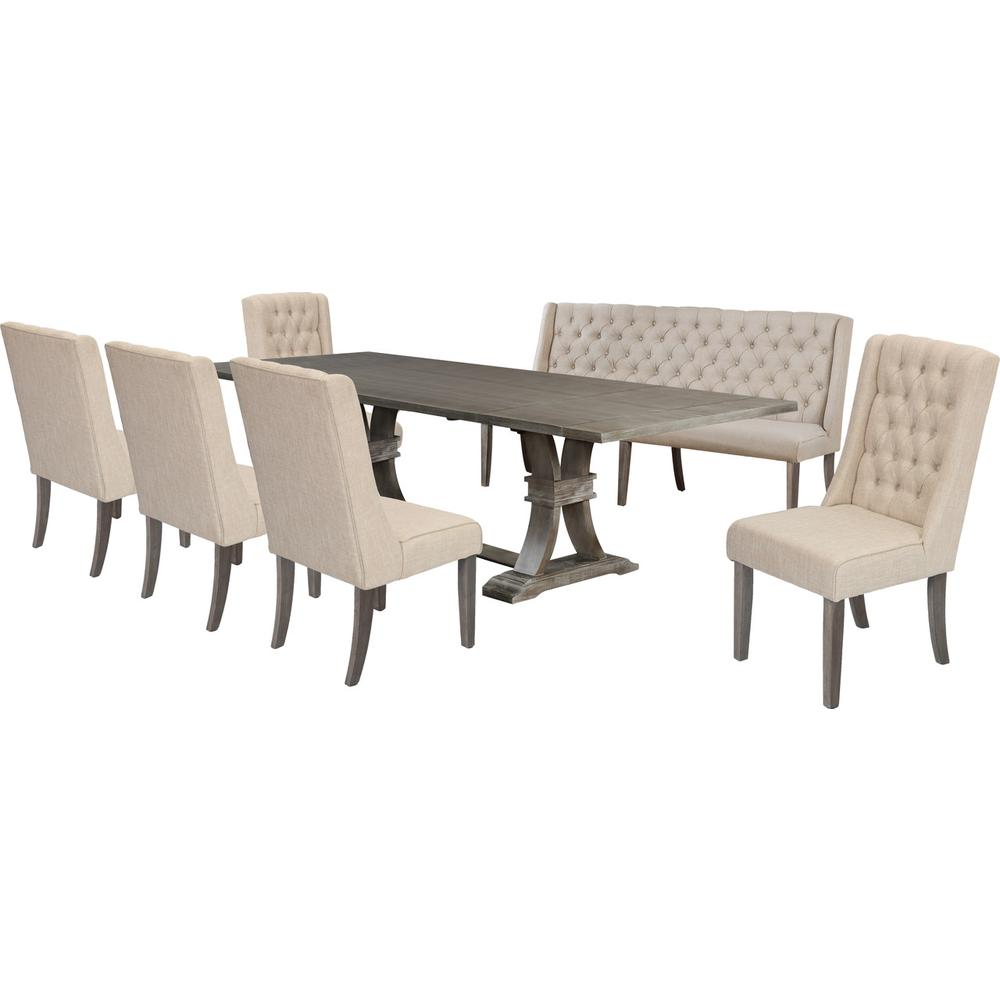 Classic 7pc Dining Set with Extendable Dining Table