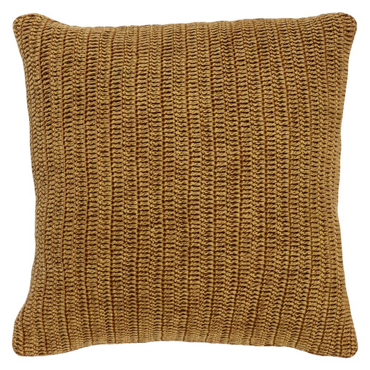 Kosas Home Marcie Knitted 22" Throw Pillow, Honey