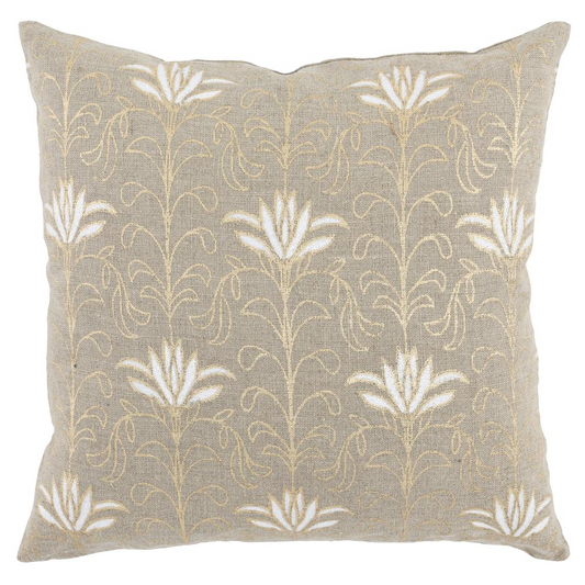 Iris 100% Linen 20" Throw Pillow in Beige by Kosas Home