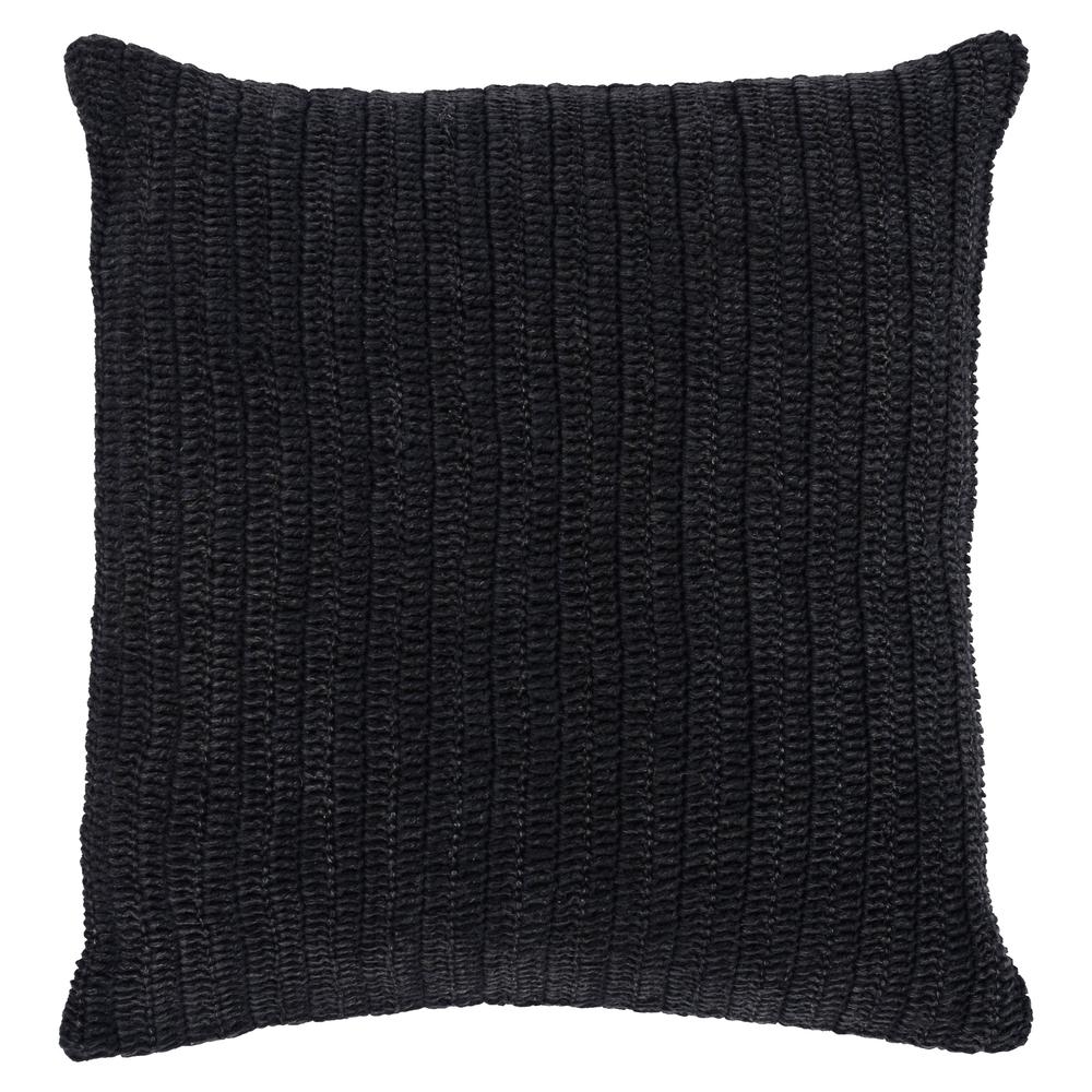 Kosas Home Marcie Knitted 22" Throw Pillow, Black