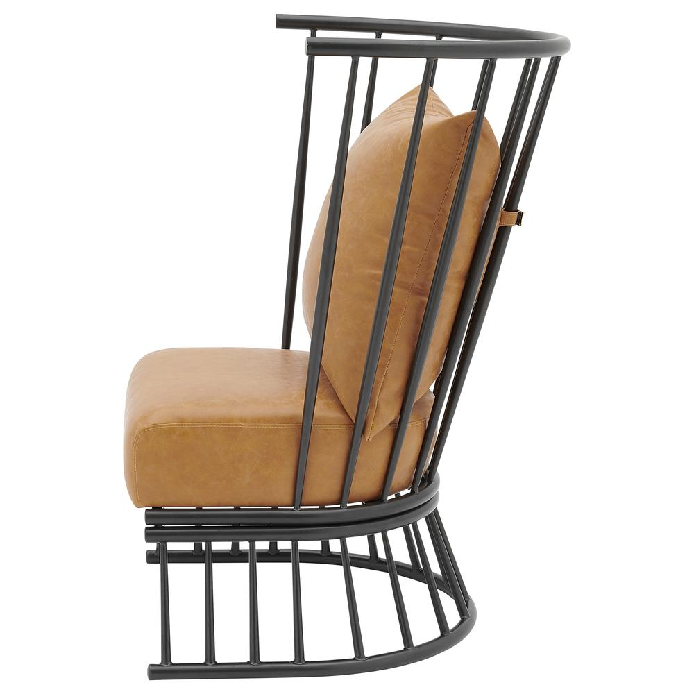 Jupiter KD PU Metal Accent Chair