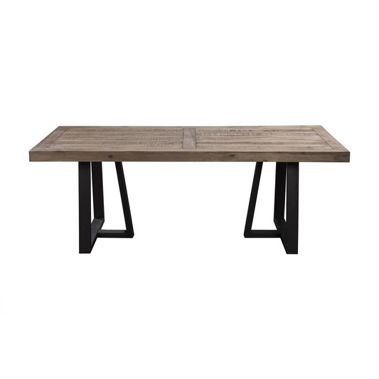 Prairie Rectangular Dining Table, Natural/Black